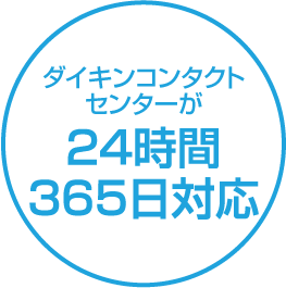 ダイキンコンタクトセンターが24時間365日対応